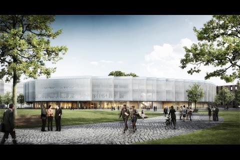 AstraZeneca's Cambridge HQ, designed by Herzog & de Meuron: View from circus